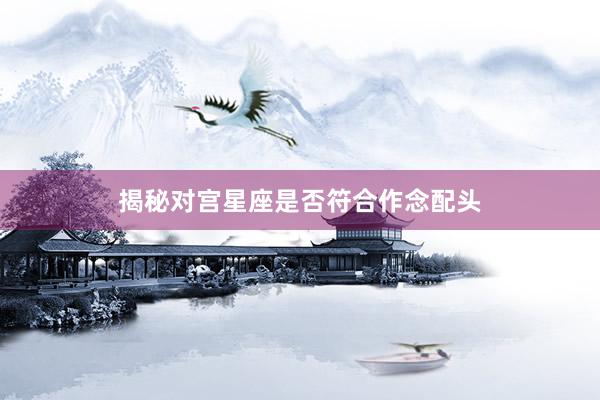揭秘对宫星座是否符合作念配头